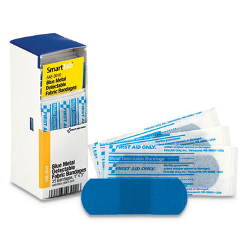 First Aid Only™ Refill For Smartcompliance General Cabinet, Blue Metal Detectable Bandages,1 X 3, 25-box freeshipping - TVN Wholesale